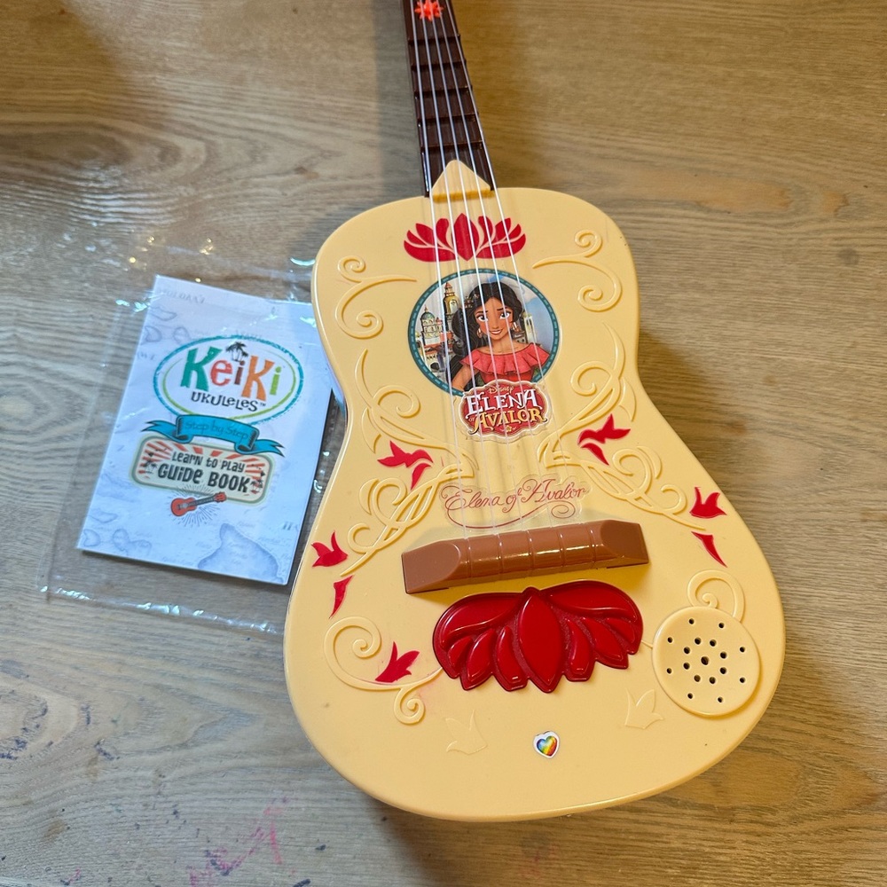 Disney Elena of Avalor Toy Guitar - Cream and Red